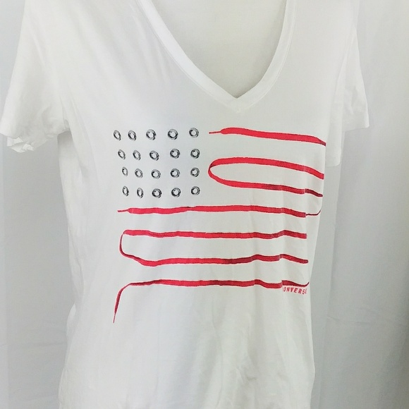 Tops - 3 for $25 Large Converse V Neck graphic Blouse $$